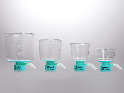 提供多種膜材質以及多種規格（150mL、250mL、500mL、1000mL），滿足客戶不同實驗需求