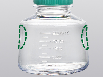 接收瓶兩側易握式設計，符合人體工程學，便于握取