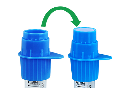 分體式設(shè)計(jì)，上杯可倒置收 集殘留細(xì)胞，有效降低樣本 損失